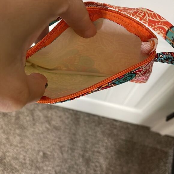 Paisley print large plastic beach pool tote bag with wallet - Picture 7 of 7